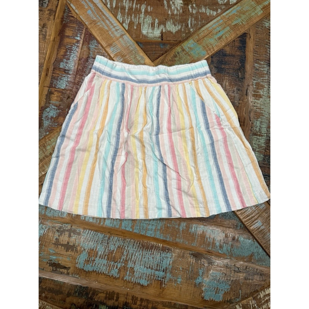 Women's Loft Outlet Rainbow Multicolored Striped Skirt Size Small